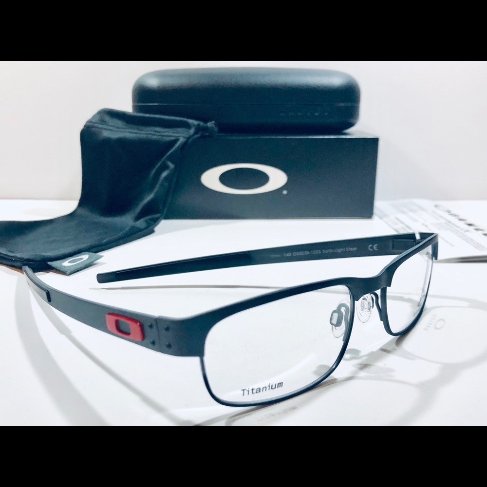 Oakley Eyeglasses Satin Light Steel Titanium Gray